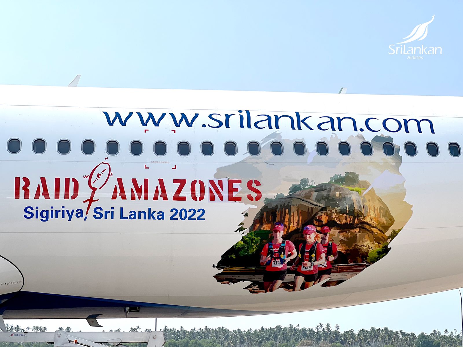 SriLankan Airlines aircraft with the customized livery celebrating ‘Raid Amazones 2022’ II