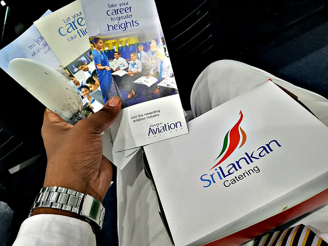 The SriLankan flyers in a student’s hand