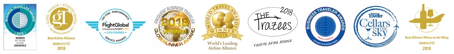 logos of oneworld partner airlines