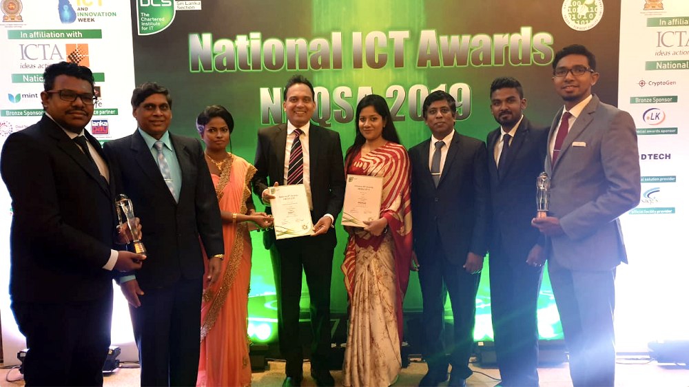 SriLankan IT team recipients of the two awards 