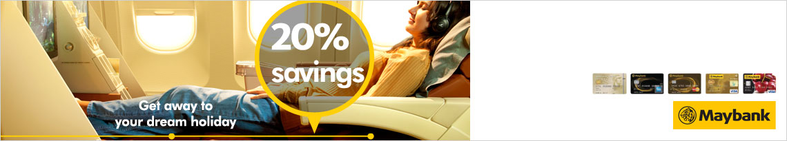 Enjoy 20% savings with your Maybank Cards